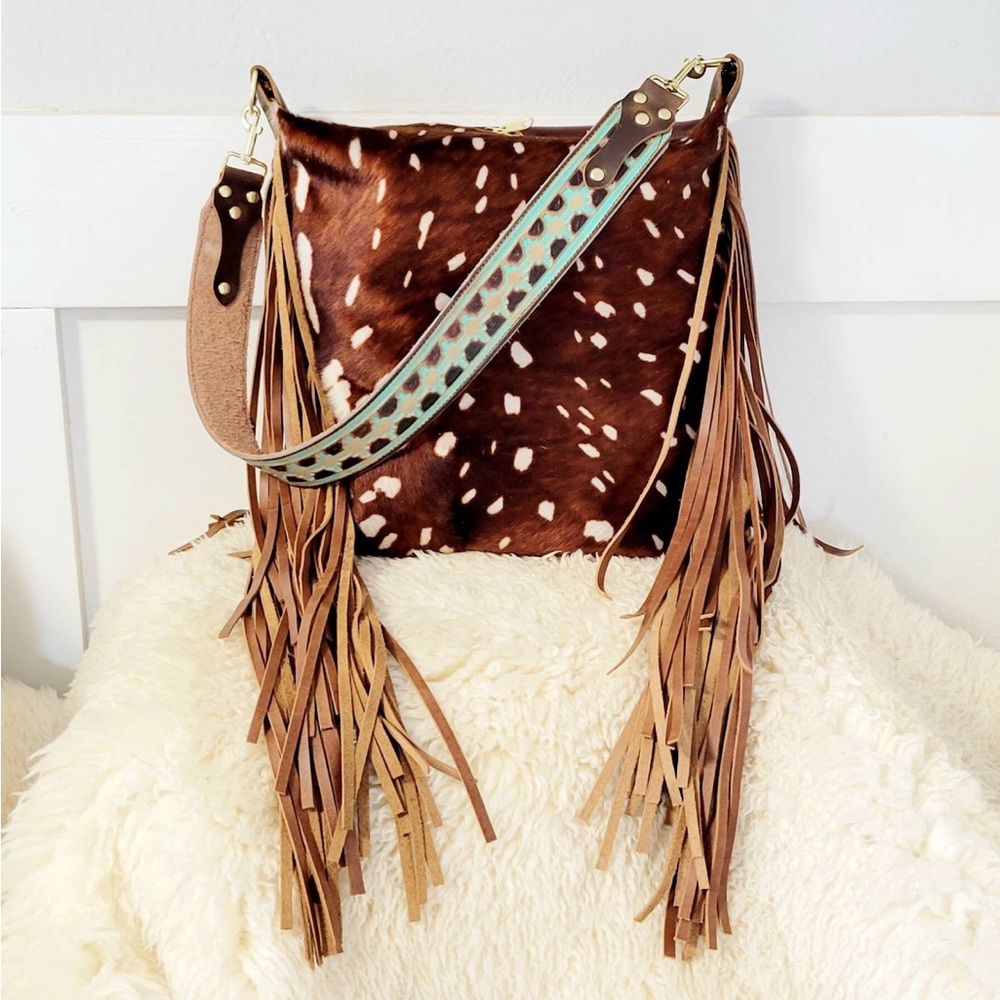 Fringe Leather Crossbody Bag